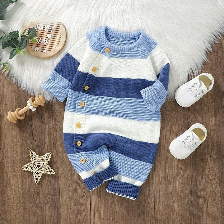 Knitted Striped Baby One-Piece Romper Jumpsuit: A Perfect Blend of Comfort and Style